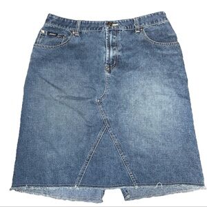 Squeeze Denim Knee Length Women's Skirt